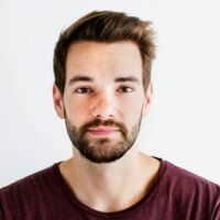 Portrait of white man isolated